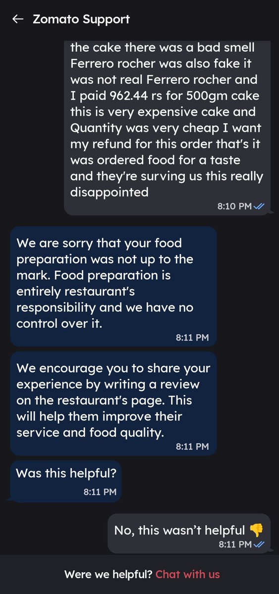 MisticM86062's tweet photo. @zomato @zomato I have already uploaded all photos and videos as proof regarding my wrong and poor-quality orders. Still, I didn’t receive any proper response or resolution.

I faced 2 bad experiences back-to-back: https://t.co/hRzTziOpXu