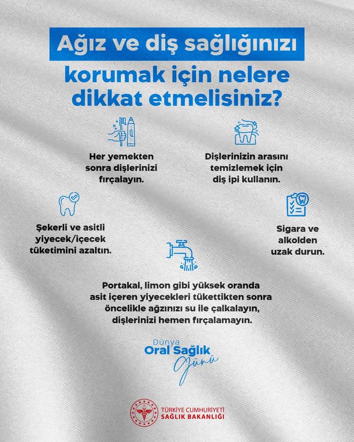 Ağız ve diş sağlığınızı korumak için nelere dikkat etmelisiniz?

#DünyaOralSağlıkGünü
