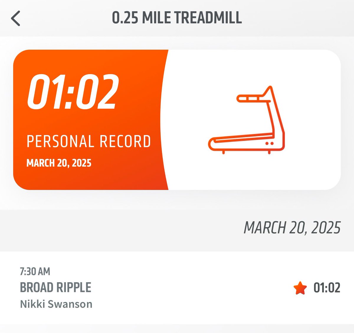 Kyle Lacy (@kyleplacy) on Twitter photo One of the harder <a href="/orangetheory/">Orangetheory Fitness</a> benchmarks… .25 run.
I about fell off the treadmill. One of the harder <a href="/orangetheory/">Orangetheory Fitness</a> benchmarks… .25 run.
I about fell off the treadmill.