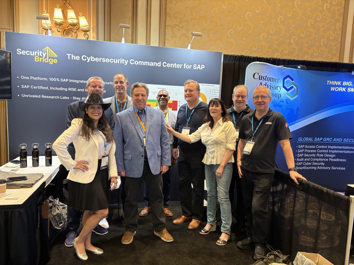 _securitybridge's tweet image. Come say hi at Booth 1100 and discover how SecurityBridge is revolutionizing SAP security! 🔐💡

Swing by, grab some insights (and maybe some swag 😉), and let’s talk about securing your SAP systems. See you there! 👋 #SAPinsider #SecurityBridge #SAPSecurity