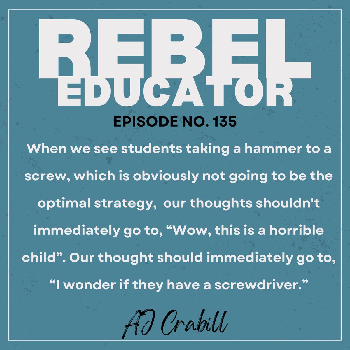 Here's a conversation with Tanya Sheckley about ensuring students have access to the tools -- both character and academic -- that they need to be successful in school and beyond.

re.bepodcast.network/episodes/135-s…