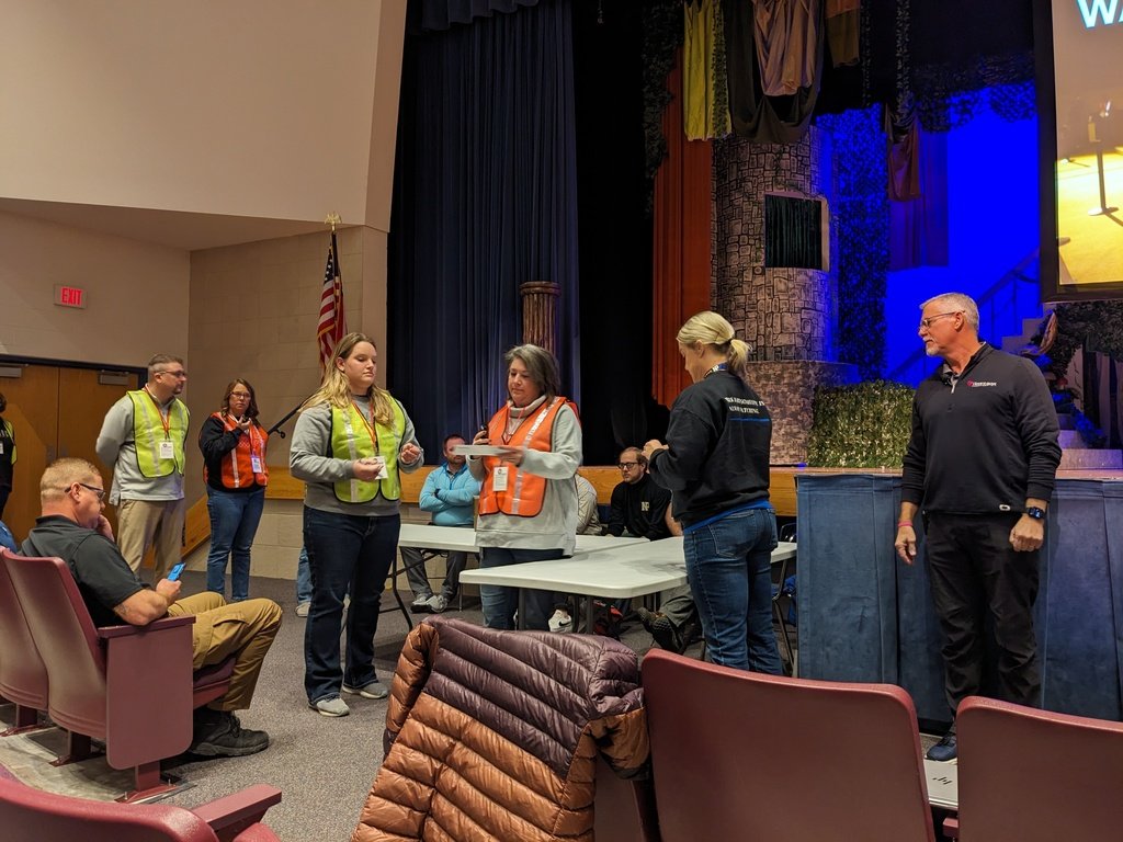 NPPS and first responders participated in Reunification Training. This training goes through the process of joining students back with their parents in the event of a school evacuation, and is another layer of safety for our students. #WeRNPPS