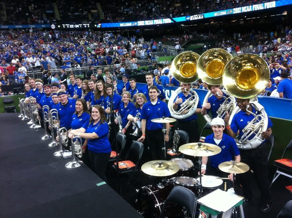 In honor of the start of the NCAA Tournament, here’s some pictures from basketball band circa 2010 and 2011.  Stay in band.  Do cool things.  Make memories with your friends!

Peep Maddux and Meiller at the National Championship in the last pic.

#goyayband
