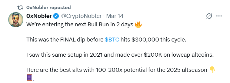 BestCryptomisto's tweet photo. @CryptoNobler March 14... https://t.co/ddu1n4GOej