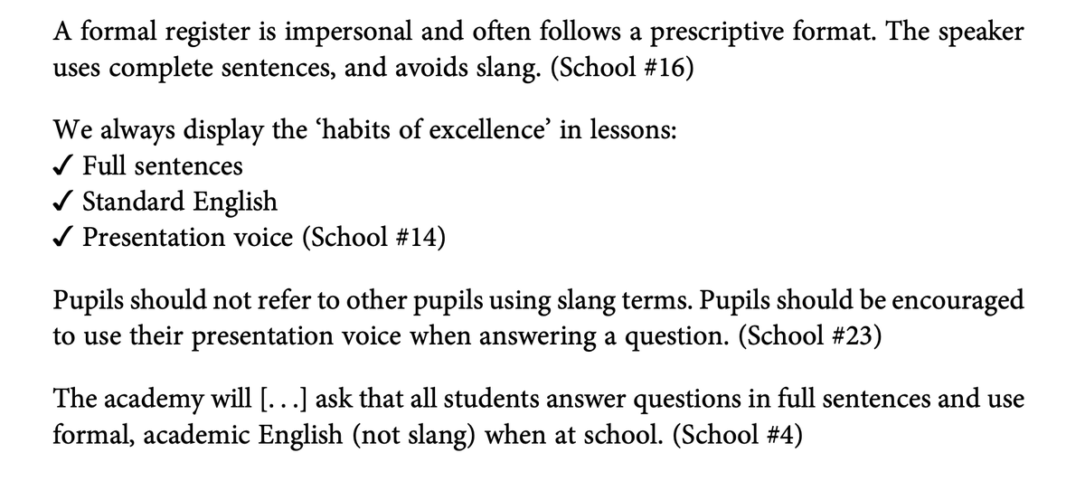 ian_cushing's tweet photo. so, certain linguistic features get framed as imagined signs of misbehaviour. and teachers get positioned by policies to intervene, remediate, and discipline these supposed signs of deviance and deficiency. for example: https://t.co/Chq4fqPYY1