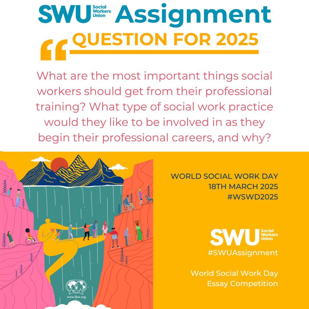 SWU_UK's tweet photo. SWU General Secretary John McGowan was pleased to announce the #WSWD2025 #SWUAssignment question at @BASW_UK's Student Conference this afternoon! #SocialWork students &amp; apprentices -answer this year's question for the chance to win one of four £500 grants: https://t.co/G8lh5r2gkA https://t.co/byuuatX2iu