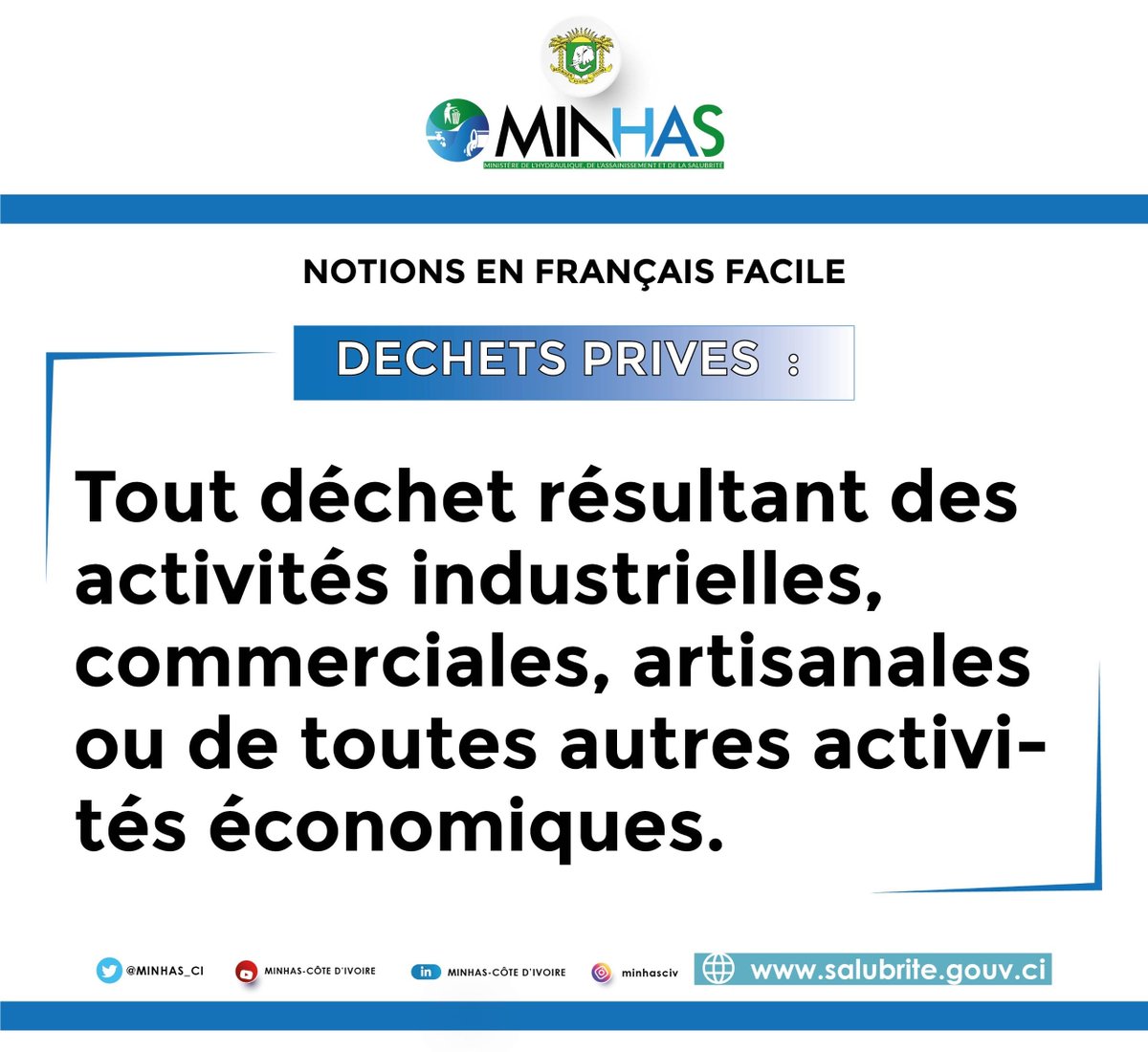 Ministère Hydraulique Assainissement Salubrité CI tweet media