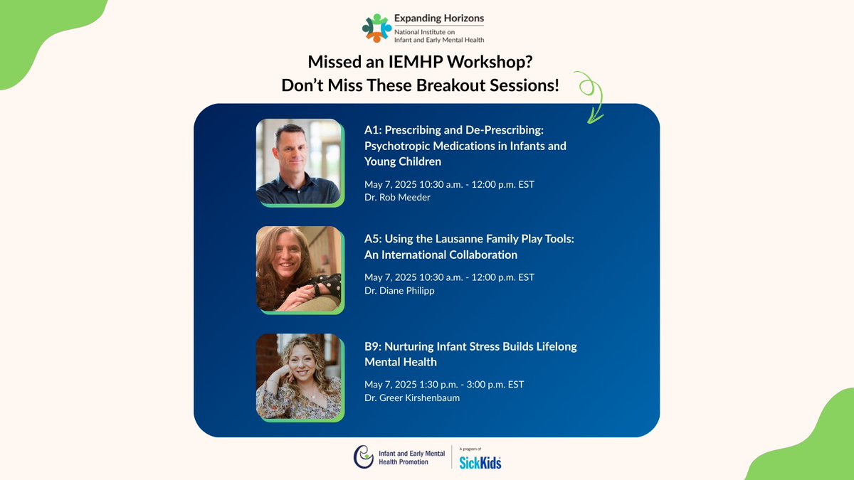 Missed our IEMHP workshops with Dr. Diane Philipp, Dr. Greer Kirshenbaum, or Dr. Rob Meeder earlier this year? Now is your opportunity to learn from them in-person at Expanding Horizons 2025!

Don’t miss out! Learn more conference details and register ➡️ cvent.me/nADbnR?RefId=T…