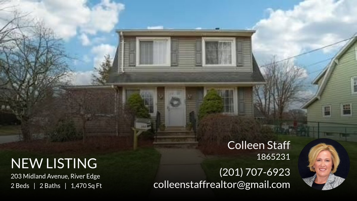 StaffCorbett's tweet photo. 🚨 New Listing 203 Midland Avenue, River Edge 🚨 Take a look at this wonderful new listing that just hit the market. Reach out here or at (201) 707-6923 for more information!!

Colleen Staff
(201)707-6923 https://t.co/vg3QRTxmlh https://t.co/1c6KT0yiDW