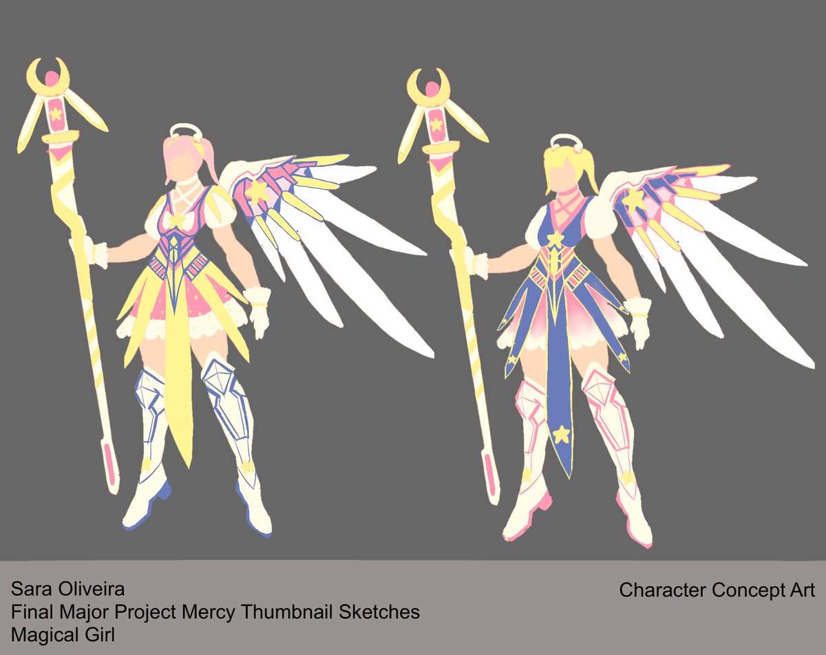shiroexeart's tweet photo. Overwatch 2 Magical Girl Mercy Skin (Design tests) 🩷 https://t.co/UsLApnwYKd