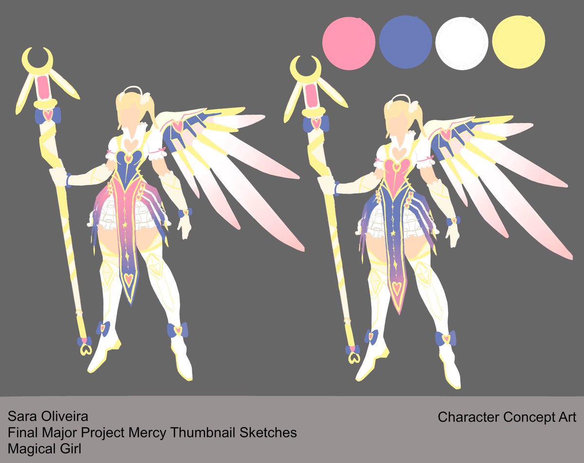 shiroexeart's tweet photo. Overwatch 2 Magical Girl Mercy Skin (Design and Color tests) 🩷 https://t.co/qoQGNfUkqa