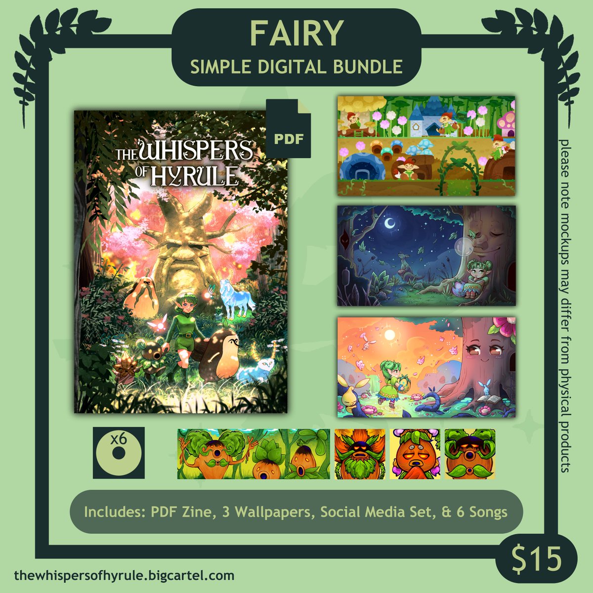 ✨ BUNDLE THREAD ✨

🌿 FAIRY - SIMPLE DIGITAL BUNDLE ($15 USD) 🌿

🟢 Includes: PDF Zine, 3 Wallpapers, Social Media Set, &amp; 6 Songs