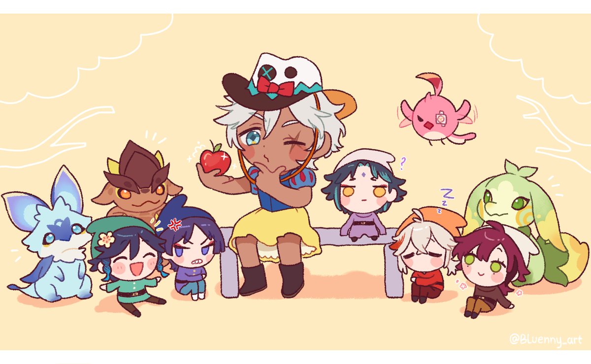 Bluenny_art's tweet image. Ifa and the five dwarfs???
#Ifa #GenshinImpact #原神