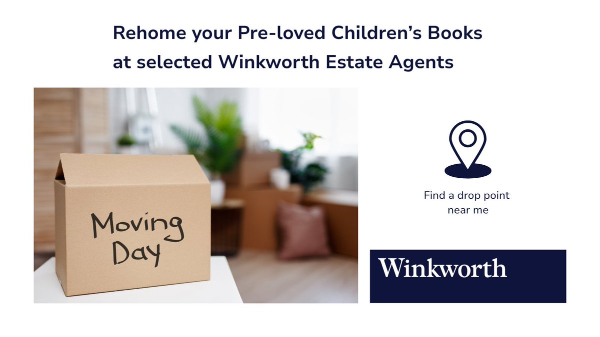 Thanks to <a href="/WinkworthUK/">Winkworth</a> Estate Agents, 26 participating branches are now accepting donations of children’s books, helping them find new homes with children who need them most.

Find your nearest drop-off point:
bit.ly/CBPDropPoint

#NewHomesNewStories