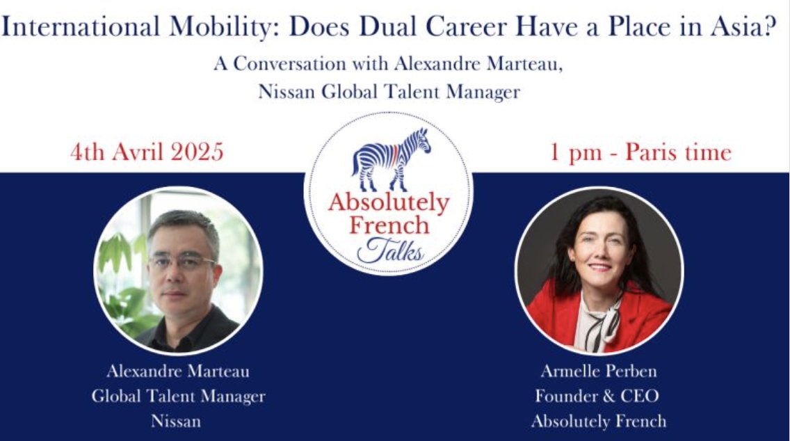 🌏 Absolutely Talks #11 – Dual Careers in Asia: Reality or Myth?
⏳ J-10 ! Live le 4 avril à 13h (CET) avec un expert à Tokyo.
💡 Inscris-toi 👉 lnkd.in/ef58SMCq
💬 Comment fais-tu entendre ta voix en expatriation ? 👇 #ExpatLife #DualCareers