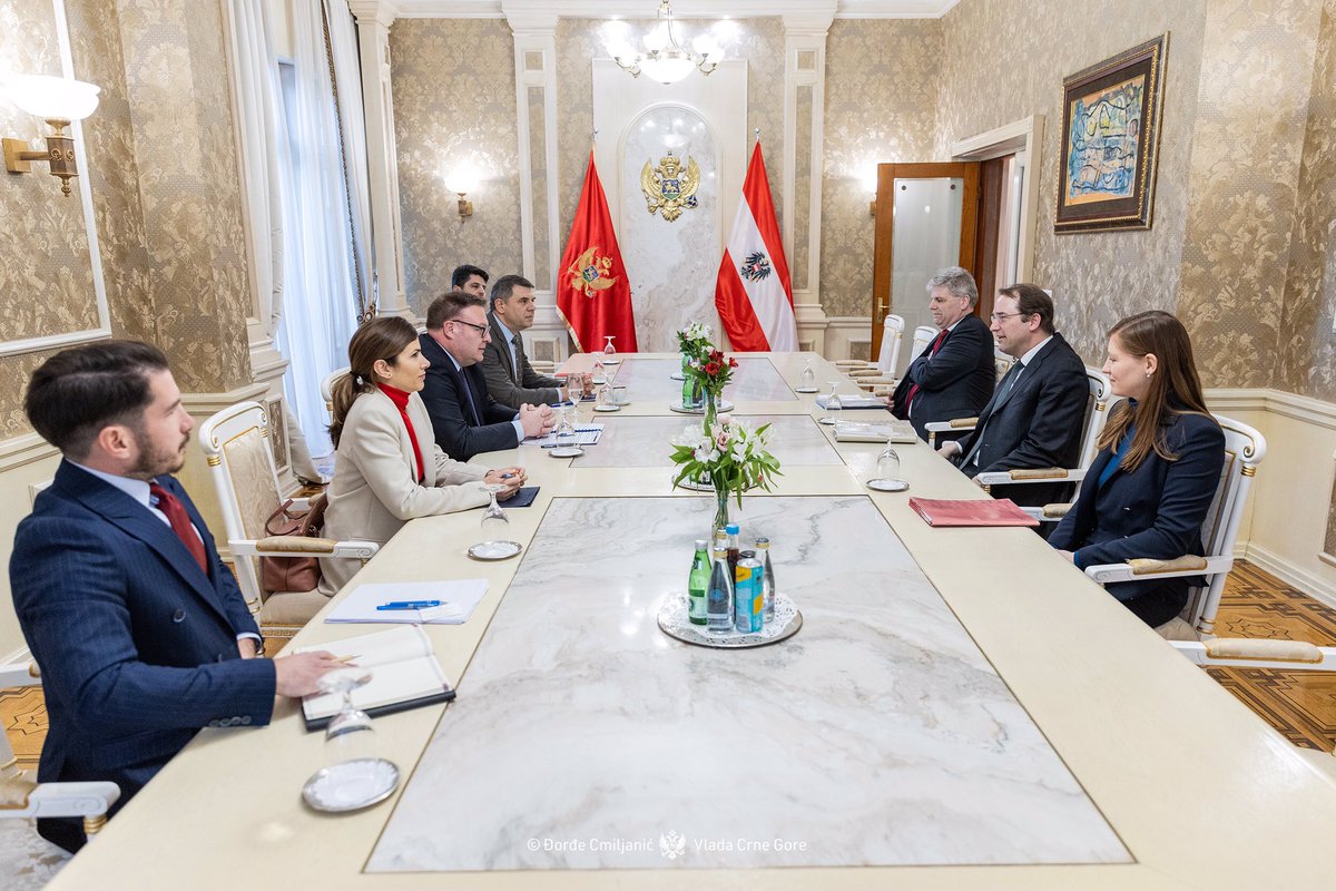 MFA Montenegro (@mfa_mne) on Twitter photo Bilateral consultations between <a href="/MFA_MNE/">MFA Montenegro</a> and <a href="/MFA_Austria/">MFA Austria</a> were held in #Podgorica, led by State Secretary, Ambassador Periša Kastratović and Secretary General Nikolaus Marschik.
📍Steadfast support of #Austria to Montenegro’s EU🇪🇺 path reaffirmed, both sides agreed to further Bilateral consultations between <a href="/MFA_MNE/">MFA Montenegro</a> and <a href="/MFA_Austria/">MFA Austria</a> were held in #Podgorica, led by State Secretary, Ambassador Periša Kastratović and Secretary General Nikolaus Marschik.
📍Steadfast support of #Austria to Montenegro’s EU🇪🇺 path reaffirmed, both sides agreed to further