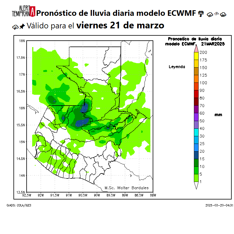 AlertaGt502's tweet photo. 🇬🇹📝Pronóstico viernes 21 de marzo
✅ SemiEstacionario #FrenteFrío36 mantendrá nubosidad y lluvias sobre el Norte FTDN y Caribe, viento con rachas de hasta 70km/h durante favoreciendo TIEMPO FRESCO menos en la Costa Sur allí sigue el calor
#ClimaGt #TraficoGt #LluviasGt #FF36 https://t.co/uRsDXouIVd