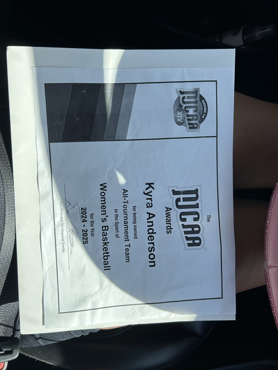 Adding to the awards. I was also named All- Tournament Team!