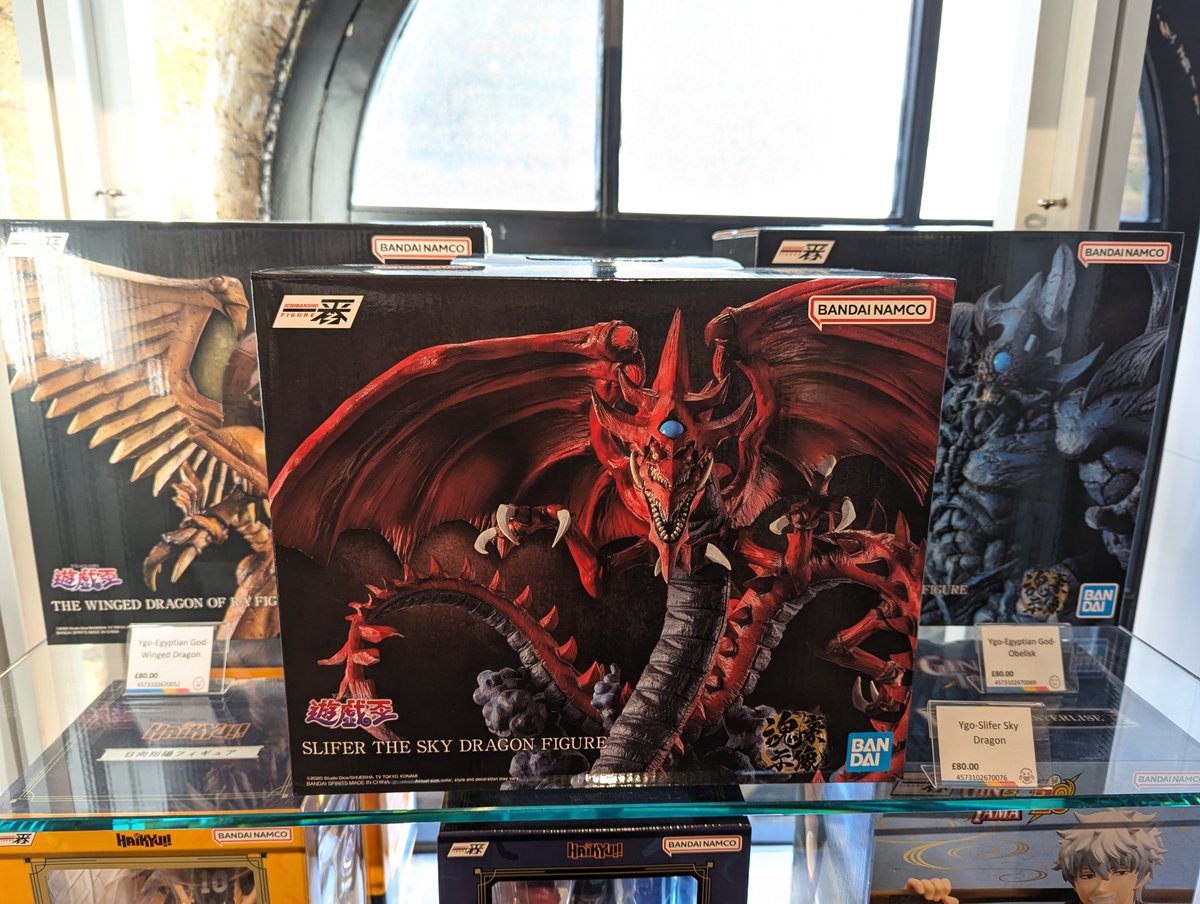 Yo_GKC's tweet photo. Pretty obvious at this point that if I see a good quality figures from franchises I enjoy I will most likely get it within my budget. I found the three egyptian god monsters from YuGiOh and got Slifer the sky dragon since it my favourite of the three design wise. https://t.co/sZZioSjh88
