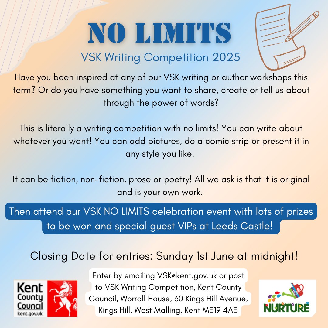 ✍️ VSK Writing Competition: No Limits! ✍️

This is a writing competition with no limits! Write about anything you want, add pictures, create a comic strip, or present it in any style you like. 

Closing Date for entries: Sunday, 1st June at midnight!