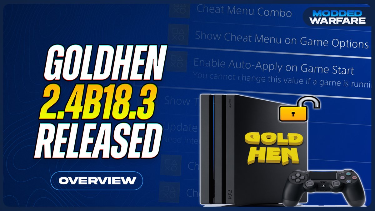 New video: GoldHEN 2.4b18.3 Released (Overview &amp; Setup): youtu.be/WwPb-kJeON8?si…