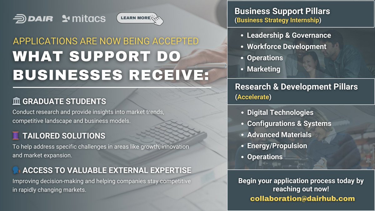 DAIR_Hub's tweet image. 🌸 Spring is here and so are fresh ideas in aerospace!

Looking to take your aerospace project to the next level? dairhub.com/dair-and-mitac…

#SpringInnovation #SustainableAerospace #HumanResource #ResearchAndDevelopment 

@MitacsCanada