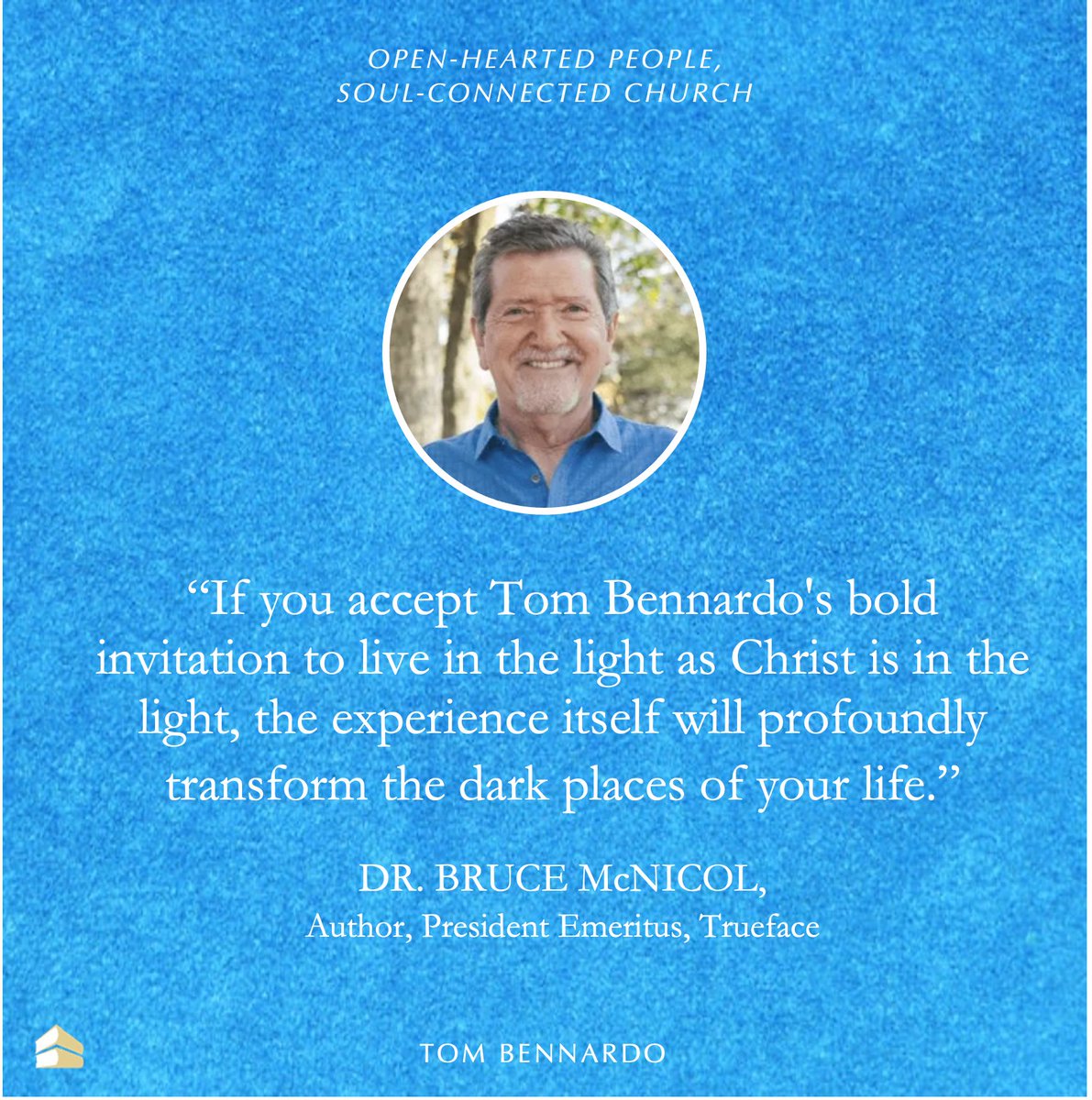 Bruce McNicol, founder of <a href="/Truefaced/">Trueface</a>, has been a pioneering leader in authentic leadership and grace-based discipleship for decades. Thankful to receive Bruce’s endorsement for Open-Hearted People, Soul Connected Church.
amazon.com/Open-Hearted-P…