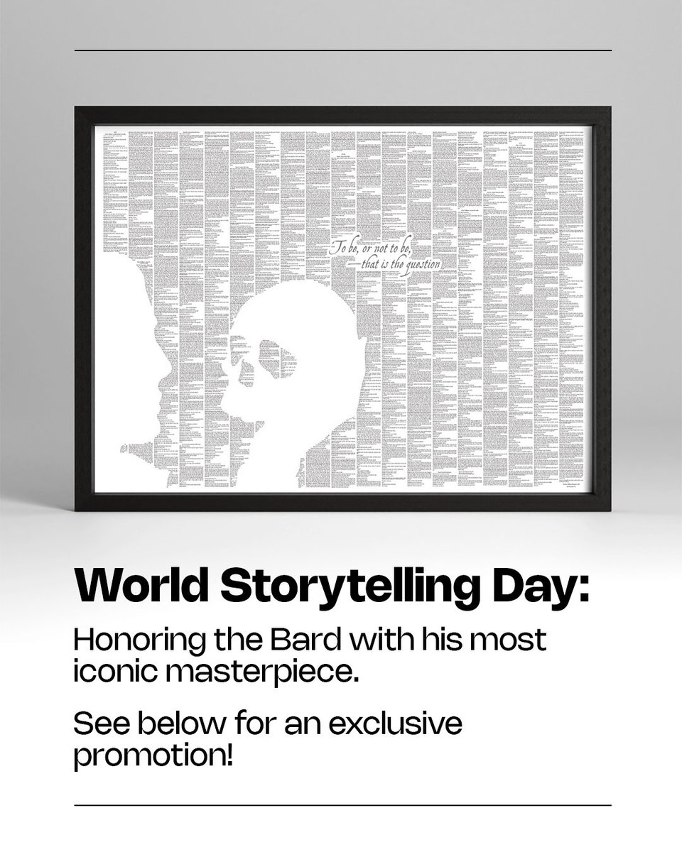 spinelessclass's tweet photo. Today is World Storytelling Day, and we’re celebrating the greatest storyteller of all time – William Shakespeare! 🎭

P.S. For early access to our Shakespeare week promo, Sign up to our mailing list on our website today, and we’ll send you early access tomorrow at Midday! https://t.co/ulewgFMrrV