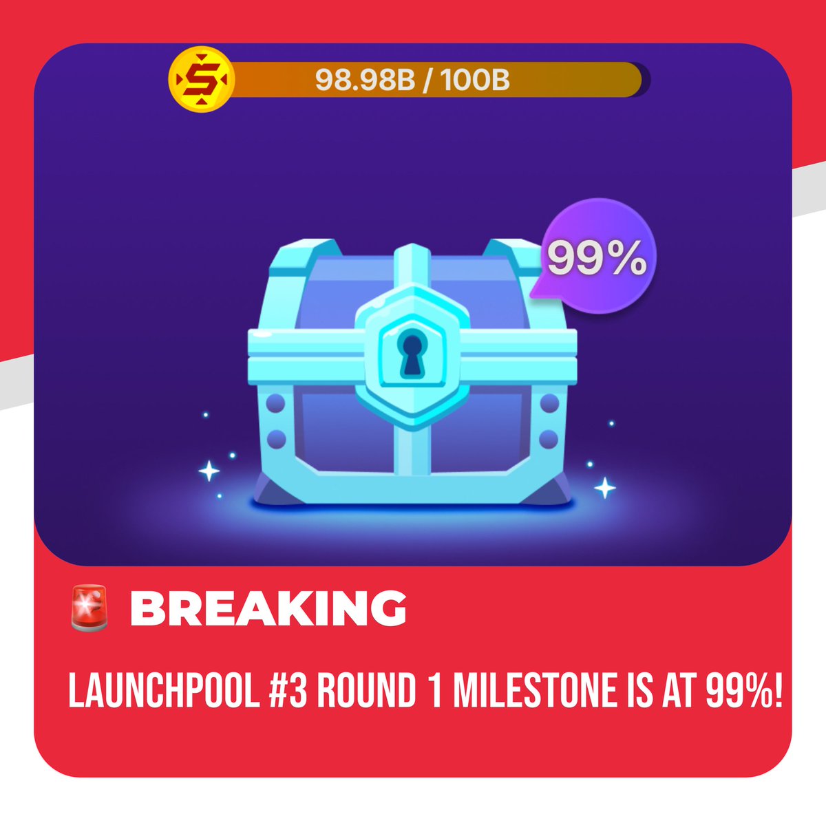 Proxyens's tweet photo. 🚨 BREAKING: Launchpool #3 Round 1 Milestone is at 99%! 🚨
وصل إلى 99% في الجولة الأولى!

Time is running out—stake your SQUAD Coins NOW to secure the 10% start-up bonus before it’s gone! ⏳🔥

⏳🔥 سارعوا الآن واستثمروا SC قبل فوات الأوان لضمان 10% مكافأة البداية!

Don’t miss out—final slots filling fast!
الفرص الأخيرة قبل الامتلاء! 🚀 #Gomble #Launchpool3 #Web3Gaming @gomblegames