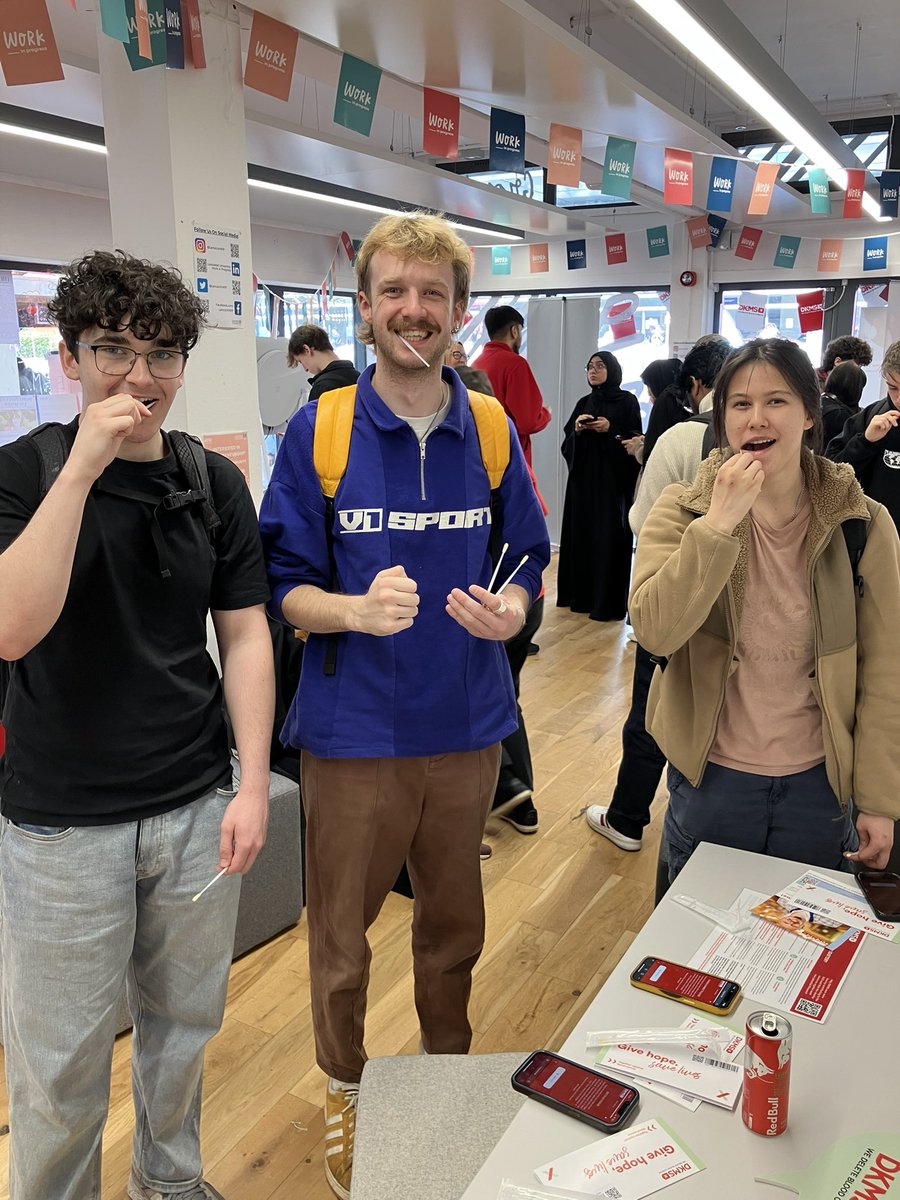 HICLancaster's tweet image. Amazing stem cell donation event today with our partners @DKMS_uk. Thanks to all the @LancasterUni students, staff and partners who volunteered - and, of course, to all the donors. You really could be saving a life. #HiCommunity