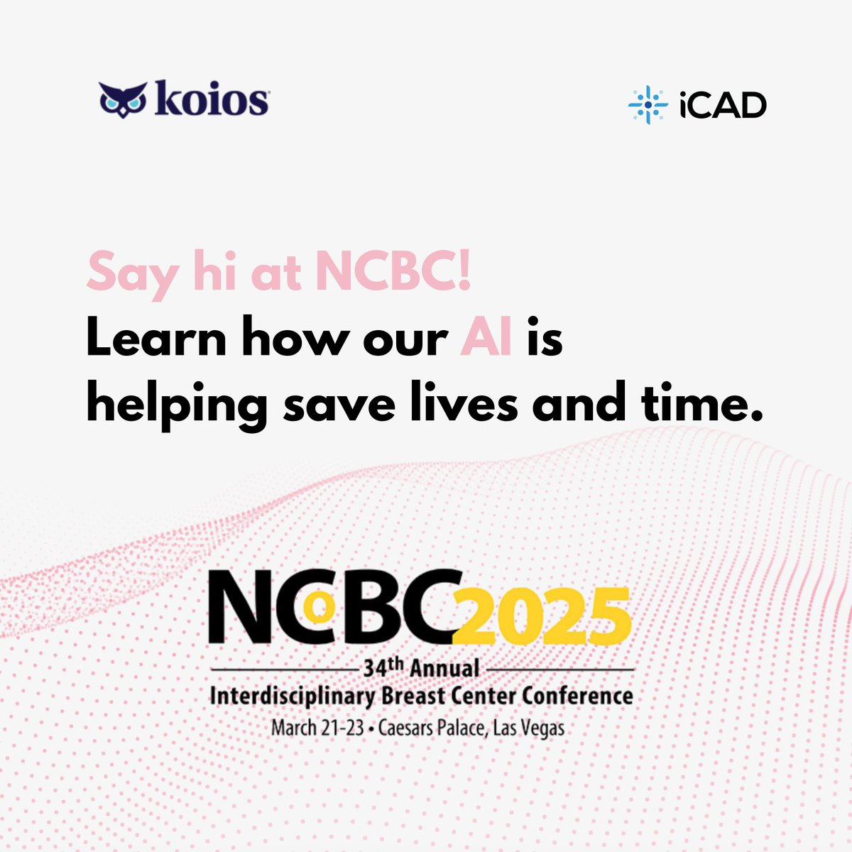 Koios Medical (@koiosmed) on Twitter photo Stop by and say hi! 👋 Let’s talk #AI for ultrasound!
We’ll be available for on-site demos at the <a href="/icadmed/">iCAD, Inc.</a> booth (#600) during NCBC 2025. Come see how #AI can transform your workflow!
🔗 Book a meeting here: icadmed.com/about/news-eve…
#SmartUltrasound #AI #BetterTogether Stop by and say hi! 👋 Let’s talk #AI for ultrasound!
We’ll be available for on-site demos at the <a href="/icadmed/">iCAD, Inc.</a> booth (#600) during NCBC 2025. Come see how #AI can transform your workflow!
🔗 Book a meeting here: icadmed.com/about/news-eve…
#SmartUltrasound #AI #BetterTogether