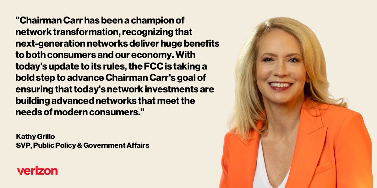 We welcome <a href="/FCC/">FCC</a> Chairman Brendan Carr's action on the network transformation process. Here’s our statement: