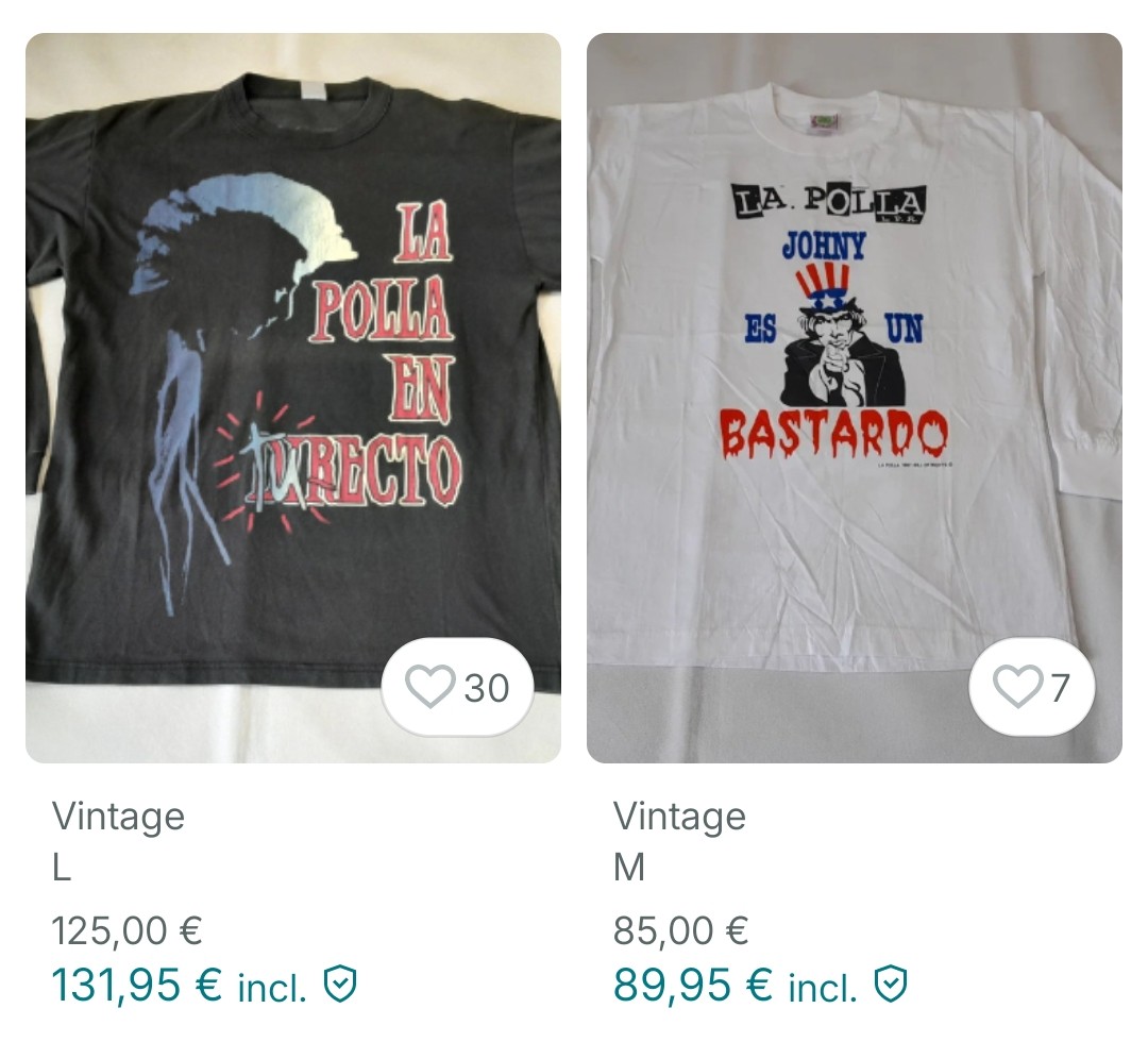 ¿Qué les pasa a los punkis que venden ropa de segunda mano?
¿Cómo flipáis tanto?
¿100 pavos por una camiseta desteñida de Eskorbuto con olor a tu sobaco?
Pero es que es todo así, eh. 🤦🏻‍♂️