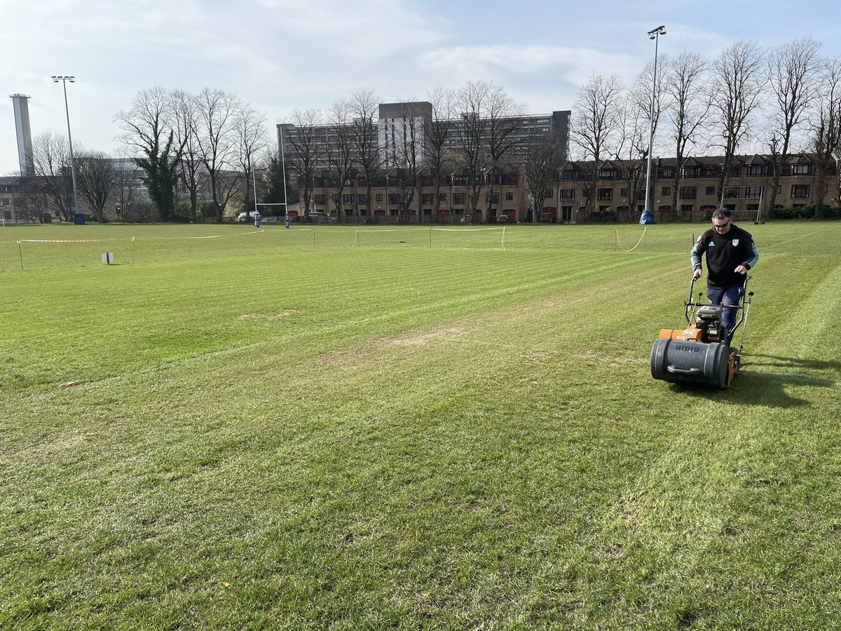 Graeme Taylor (@graha1874) on Twitter photo Juggling act of a dual sporting venue: a mini-spring renovation on two cricket wickets which encroach on to the rugby pitch. Scarified, seeded & levelled with some growth sheets to aid recovery. Bit of rain to come to help them along & get them playable for summer <a href="/hillheadcc/">HILLHEAD CRICKET</a> Juggling act of a dual sporting venue: a mini-spring renovation on two cricket wickets which encroach on to the rugby pitch. Scarified, seeded & levelled with some growth sheets to aid recovery. Bit of rain to come to help them along & get them playable for summer <a href="/hillheadcc/">HILLHEAD CRICKET</a>