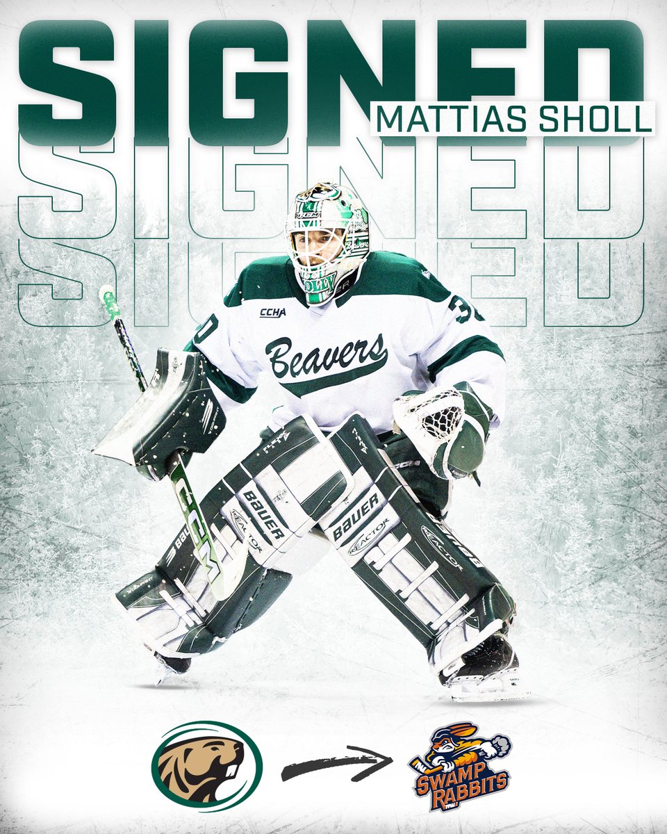 Bemidji State Men’s Hockey (@bsubeaversmhky) on Twitter photo Congrats to <a href="/sholly_32/">Mattias Sholl</a> for inkinga professional contract with <a href="/SwampRabbits/">Greenville Swamp Rabbits</a> of the ECHL!!
#GoBeavers #BeaverTerritory Congrats to <a href="/sholly_32/">Mattias Sholl</a> for inkinga professional contract with <a href="/SwampRabbits/">Greenville Swamp Rabbits</a> of the ECHL!!
#GoBeavers #BeaverTerritory
