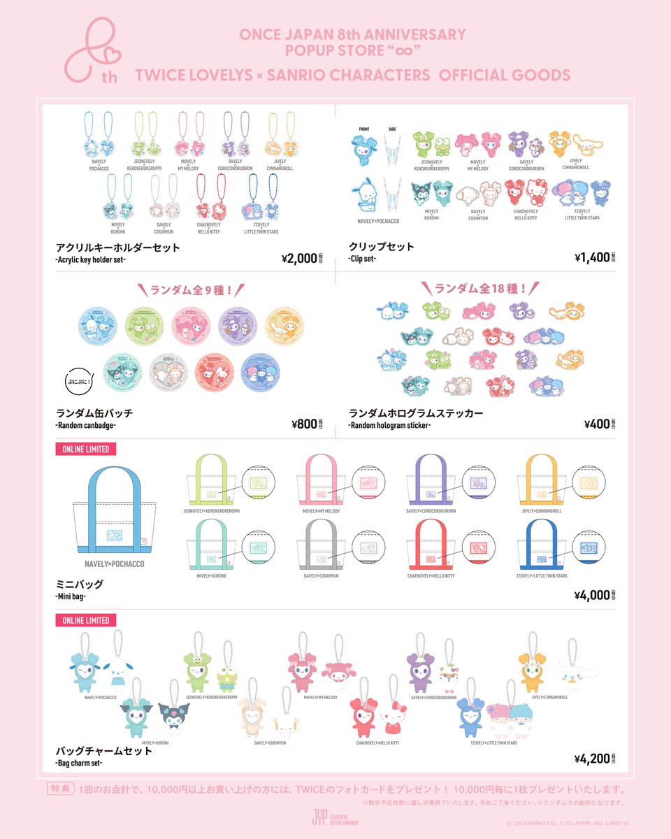 【未開封】TWICE LOVELYS × SANRIO セットアップ　希少 TWICE×サンリオの人気キャラクターがコラボ✨ TWICEの公式キャラクター