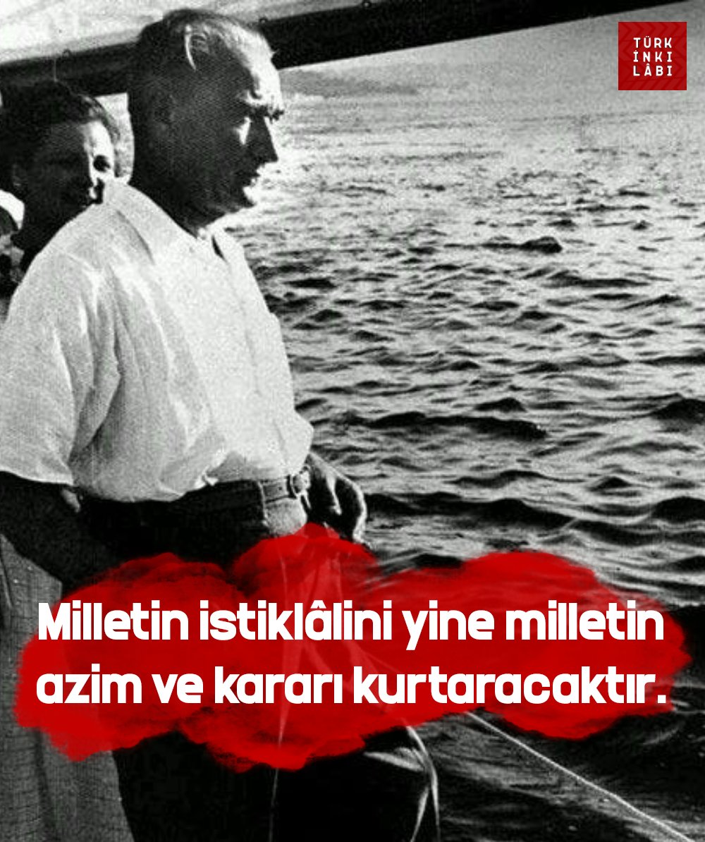 TurkunInkilabi's tweet image. "Ey Türk Gençliği!

Birinci vazifen, Türk istiklâlini, Türk Cumhuriyetini, ilelebet, muhafaza ve müdafaa etmektir."