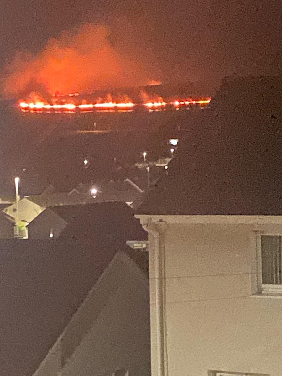 View from Rhymney 🥵 heads of the Valleys on fire <a href="/BBCWalesNews/">BBC Wales News</a>