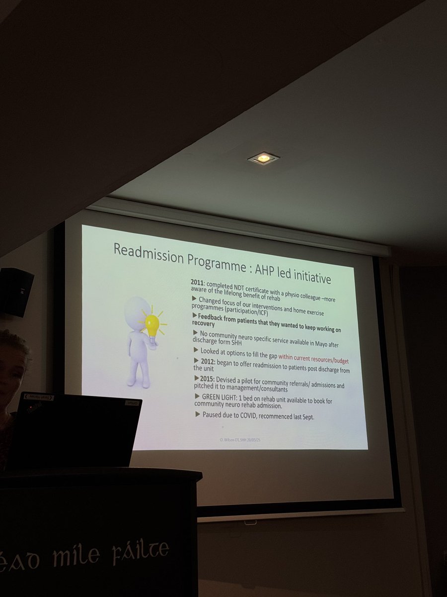 Olivia Wilson from Sacred Heart Hospital presented on the development of a HSCP led readmission service for adults with stroke/ABI.