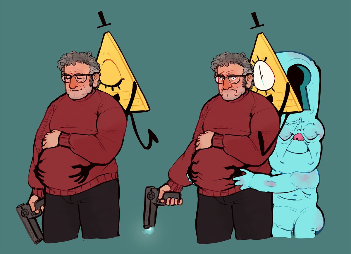 Paintedcrowsart's tweet image. ...I was payed negative 12 dollars to draw this #billford