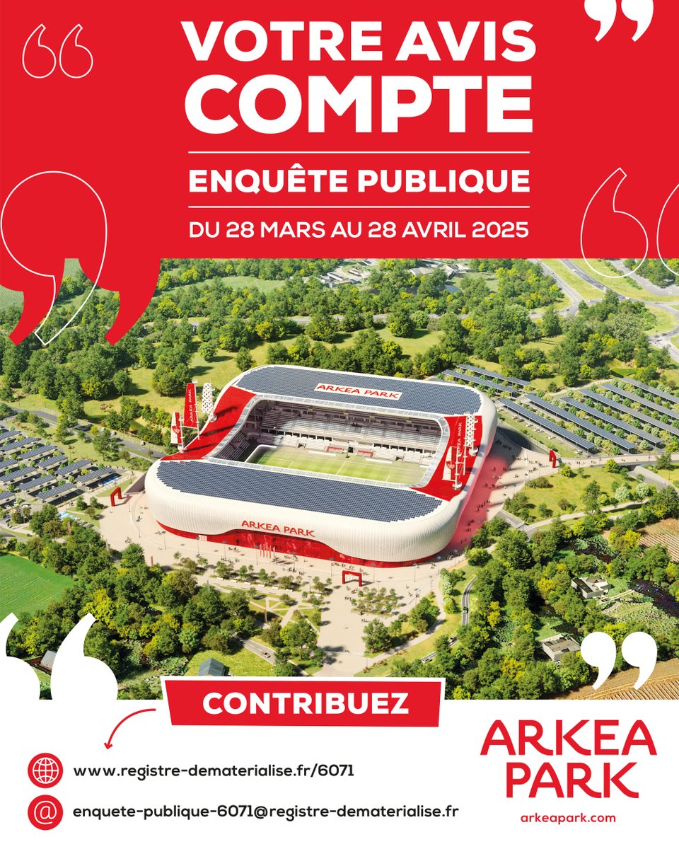 SB29's tweet image. 🏟 𝗔𝗿𝗸𝗲́𝗮 𝗣𝗮𝗿𝗸
📝 𝘊𝘰𝘮𝘮𝘶𝘯𝘪𝘲𝘶𝘦́ 𝘥𝘦 𝘗𝘳𝘦𝘴𝘴𝘦 𝘥𝘦𝘴 𝘱𝘰𝘳𝘵𝘦𝘶𝘳𝘴 𝘥𝘦 𝘱𝘳𝘰𝘫𝘦𝘵
🔗 bit.ly/4hr6Mtp