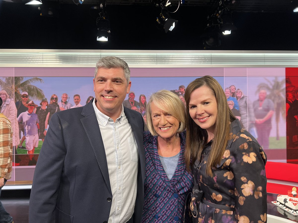 I feel so privileged to have been on the BBC red sofa for <a href="/SallyTaylor_tv/">Sally Taylor</a> last program for BBC South Today. She is a great friend and there will be a big hole in our lives now she’s gone. <a href="/LewisCoombes/">Lewis Coombes</a> and I feel very lucky to have been in the studio for her send off! 🥰