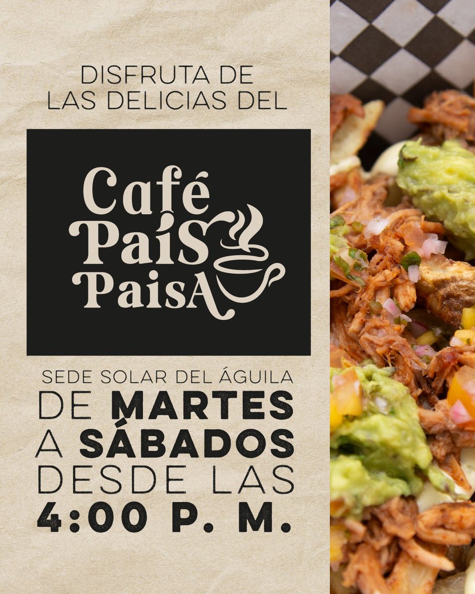 Te esperamos en el Solar desde las 4:00 p. m. Conoce los detalles de nuestra programación en solardelaguila.com