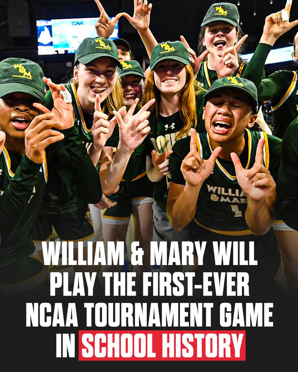 espnW (@espnw) on Twitter photo No matter the outcome, the Tribe will make history tonight 👏
( 📸 <a href="/WMTribeWBB/">William & Mary Tribe Women's Basketball</a>) No matter the outcome, the Tribe will make history tonight 👏
( 📸 <a href="/WMTribeWBB/">William & Mary Tribe Women's Basketball</a>)