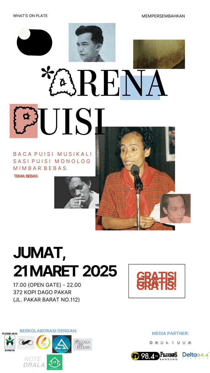 Seberapa puitis sih kamu? Datang dan nikmati keindahan puisi sore ini di 372 Kopi Dago Pakar

#puisi #puitis #ngopi #arenapuisi