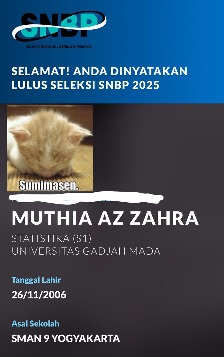 And yap setelah menghilang dan tiba” DUAR 💥 lolos snbp 2025 😍