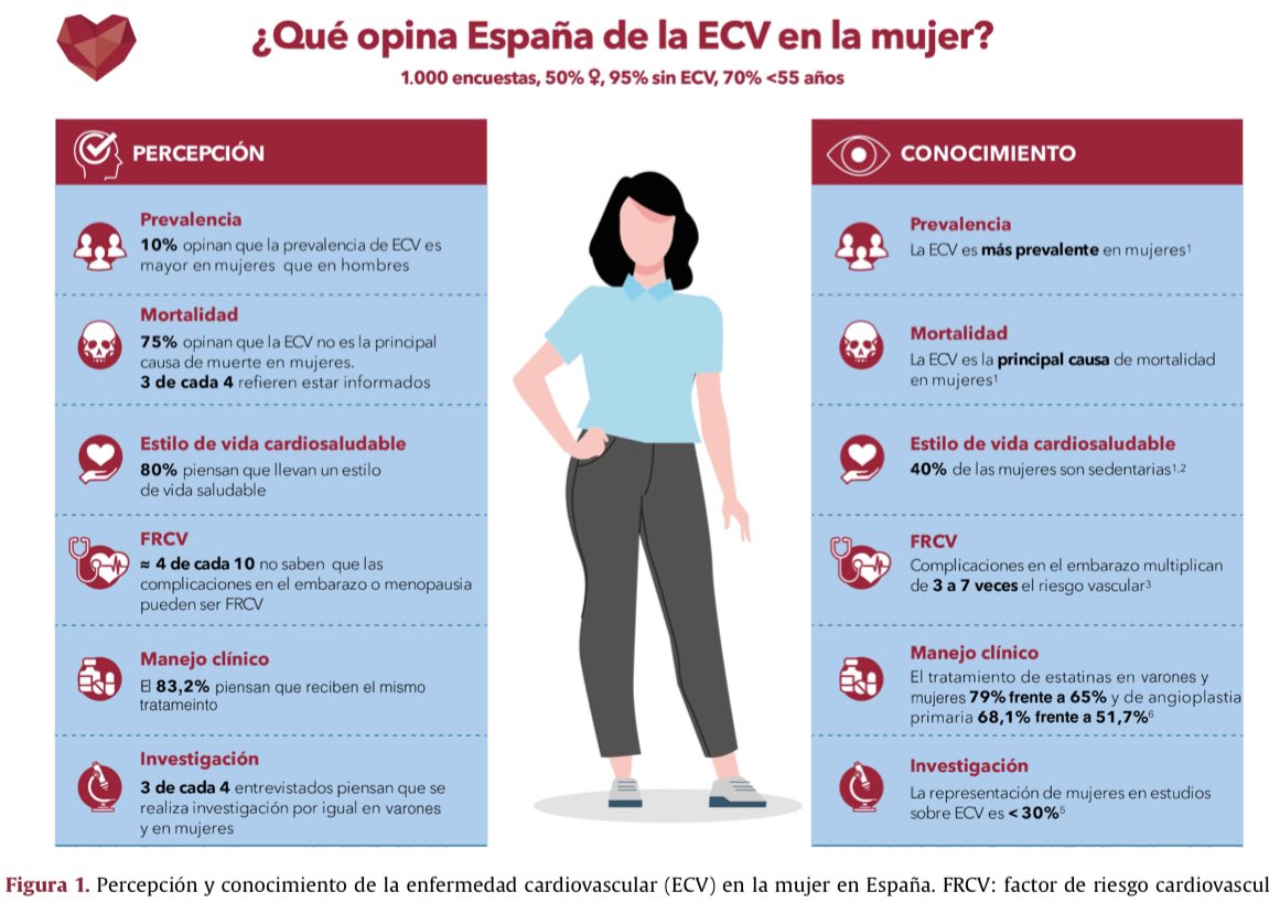 Percepción y conocimiento de la ECV en la mujer en España: encuesta na... sciencedirect.com/science/articl…