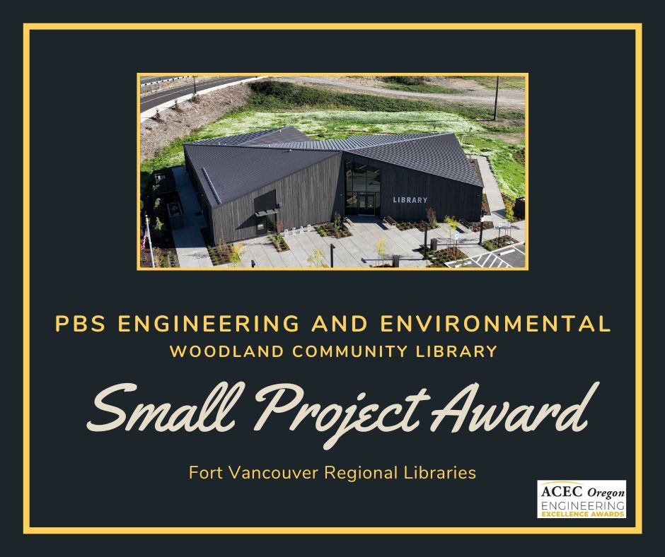 Celebrating our Engineering Excellence Small Project Award Winner. Congratulations to PBS Engineering - Woodland Community Library!! The team delivered local park integration focusing on accessibility &amp; sustainability. See more about the project here: vimeo.com/1056946577