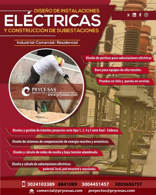 prycesas's tweet photo. Dentro de nuestro portafolio de servicios también encuentras el diseño de Instalaciones eléctricas y construcción de subestaciones, aportando nuestro compromiso con nuestros clientes, con #todaslasnormasdebioseguridad https://t.co/fJVXYQW96E