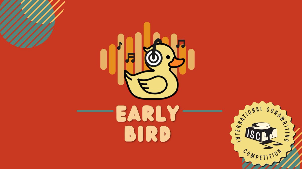 intlsongcomp's tweet image. Enter ISC now and take advantage of our Early Bird Entry Fee – just $25 per song, per category! 
Enter at tinyurl.com/hz8ttvyz
#isc24 #songwriter #singersongwriter #songwriting #writing #earybird #musiccompeitition